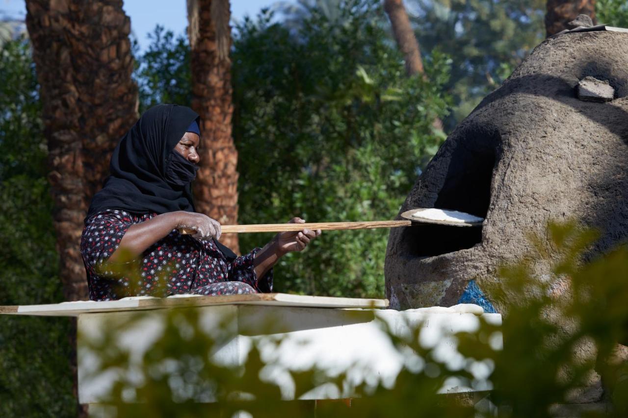 Steigenberger Resort Achti Luxor Exterior foto A woman baking bread in a traditional oven in Egypt
